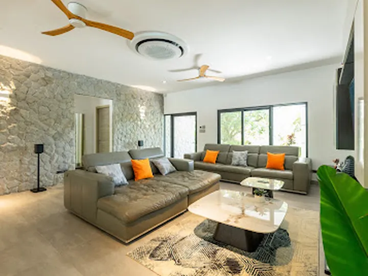 Garden-facing lounge